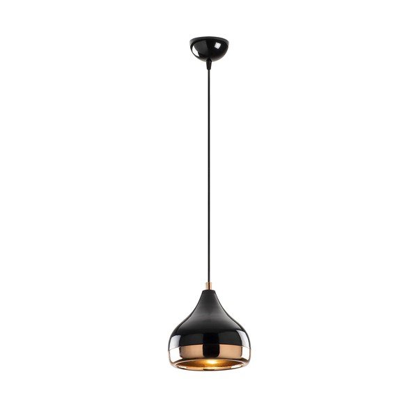 Must rippvalgusti plastist varjuga ø 17 cm – Opviq lights-image-2