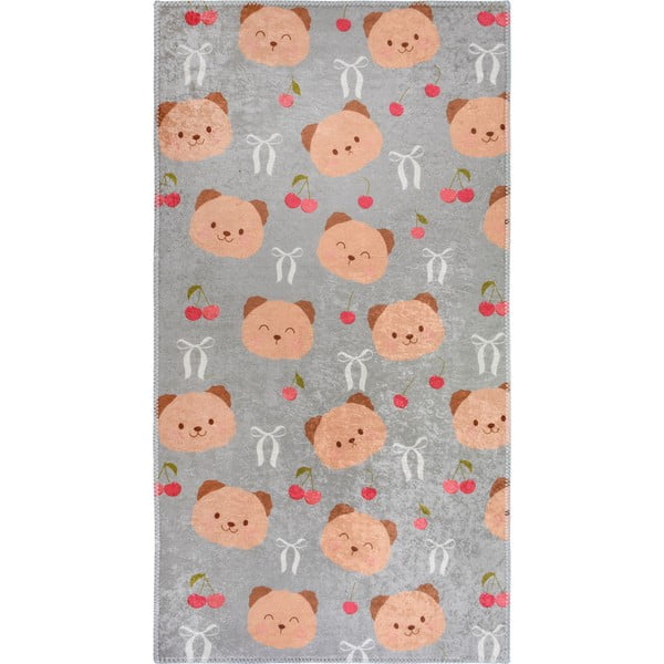 Hall-pruun pestav laste vaip 80x150 cm Cute Teddies - Vitaus