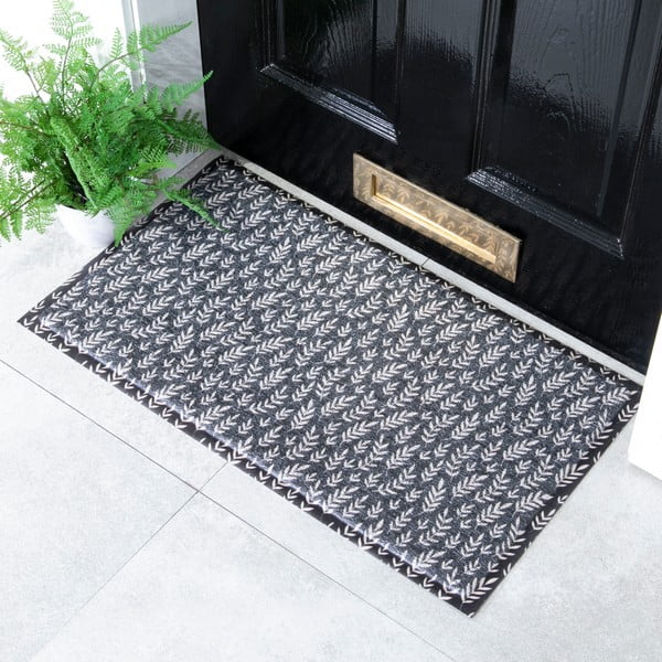 Matt 40x70 cm Navy Leaf - Artsy Doormats-image-1