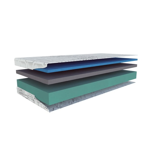 Kõva/keskmise vahuga kahepoolne madrats 180x200 cm Aquasleep - Materasso-image-1