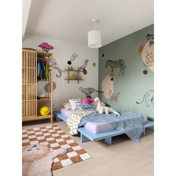 Helesinine männipuidust kaheinimesevoodi koos voodipõhjaga 140x200 cm Japan - Karup Design-image-4