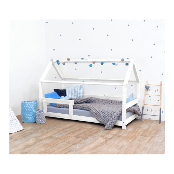 Bílá dětská postel ze smrkového dřeva s bočnicemi Benlemi Tery, 120 x 160 cm