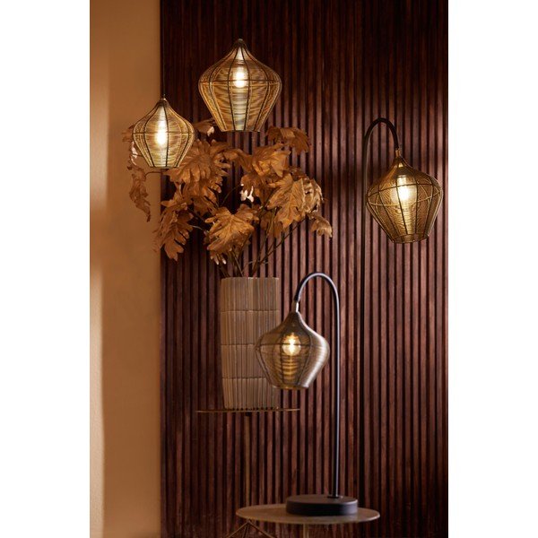 Pronksvärvi metallist ripplamp, läbimõõduga 27 cm Alvaro - Light & Living-image-1