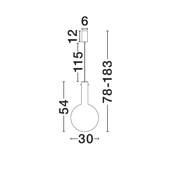 Hallist klaasist hämardatav LED-rippvalgusti ø 30 cm Nostos - Nova Luce-image-4