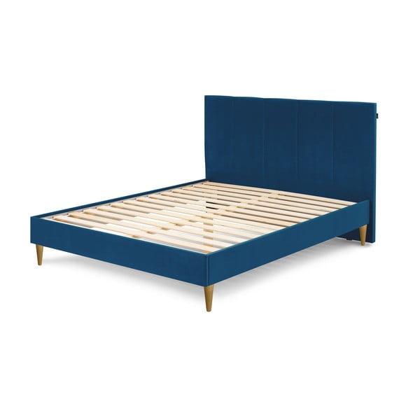 Sinine kaheinimese pehmendusega voodi koos võrega 180x200 cm Vivara - Bobochic Paris