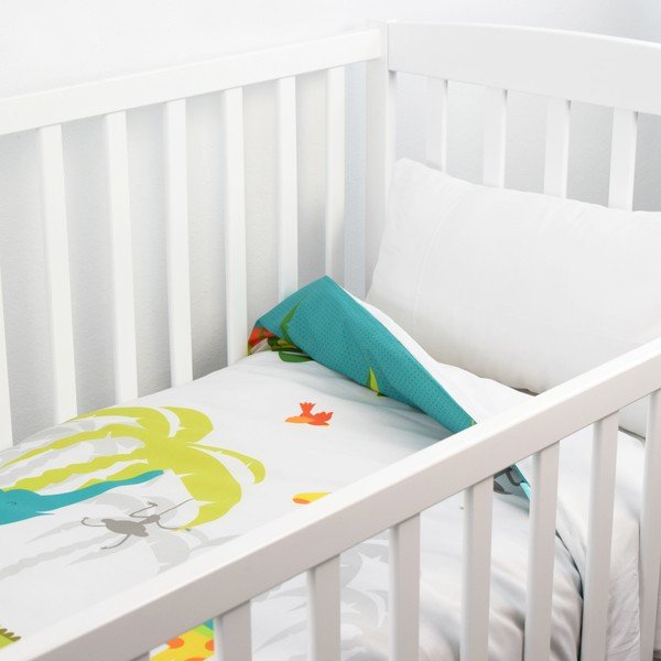 Dětský přehoz a povlak na polštář Baleno ZOO, 100 x 130 cm-image-1