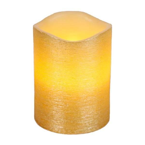 Zlatá LED svíčka Gina, výška 10 cm