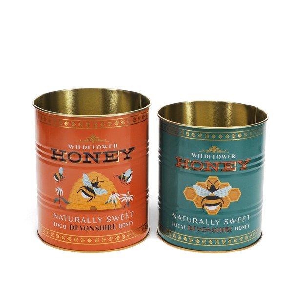 Dekoratiivsed plekk-hoiukarbid komplektis 2 tk ø 11x13 cm Honey - Rex London