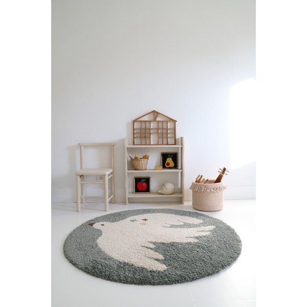 Heleroheline laste vaip ø120 cm Bohemian Bird Aqua - Nattiot-image-4