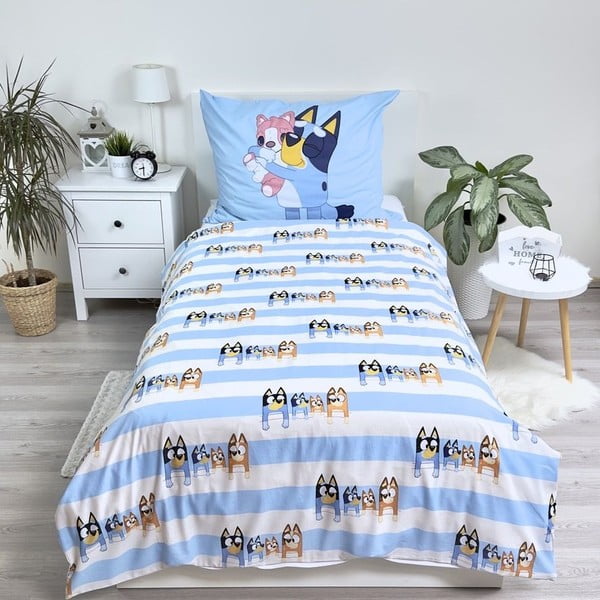 Puuvillane laste voodipesu üheinimesevoodile 140x200 cm Bluey - Jerry Fabrics-image-2