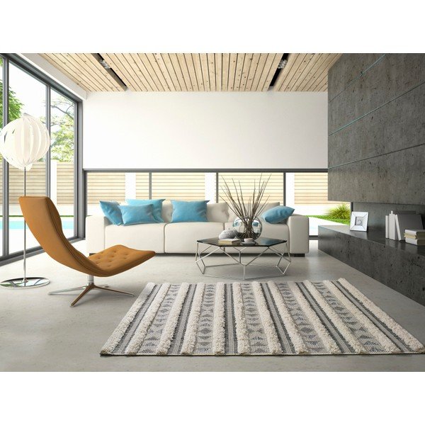Valge ja hall vaip Cheroky Triangles, 115 x 170 cm - Universal-image-1