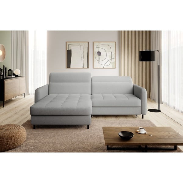 Hall bouclé-kangast lahtikäiv/sahtliga nurgadiivan (vasak nurk/lamamisosaga) Gomsi – ELTAP-image-3