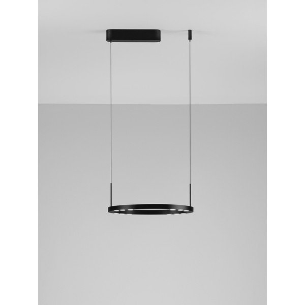 Matt must alumiiniumist LED-rippvalgusti, hämardatav, ø 40 cm Lunette - Nova Luce-image-3
