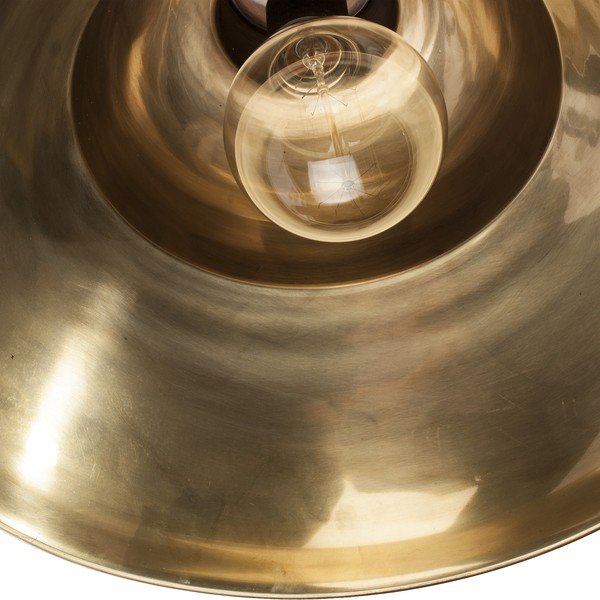Rippvalgusti tumesinine-kuldne metallist lambivarjundiga ø 40 cm Sublime - HF Living-image-2