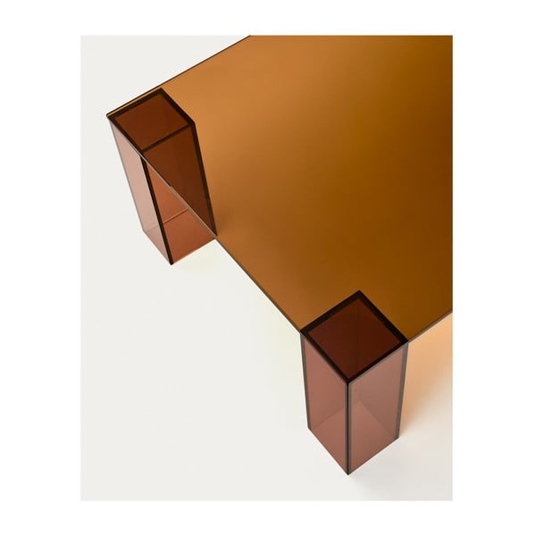 Pruun klaasist diivanilaud 60x140 cm Adularia - Kave Home-image-3