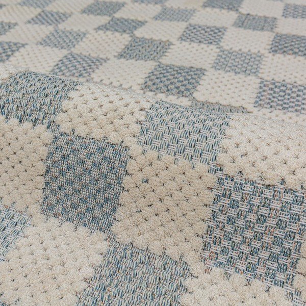 Sinine pestav puuvillaseguga jooksja 80x230 cm Muted Checkerboard - Flair Rugs-image-4