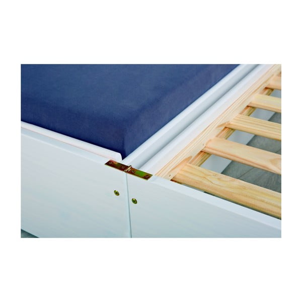 Bílá rozkládací jednolůžková postel Evergreen House Triple-image-1