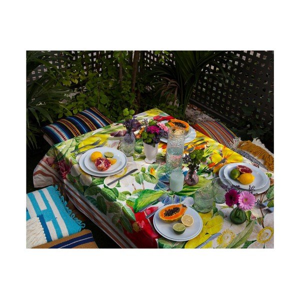 Linane laudlina, 140 x 140 cm. Spring Flowers - Madre Selva-image-1
