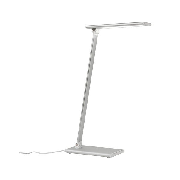 Stolní lampa ve stříbrné barvě s LED světlem SULION Hawking