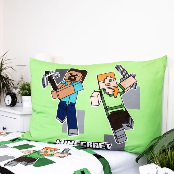 Laste voodipesu üheinimesevoodile 140x200 cm Minecraft - Jerry Fabrics-image-3