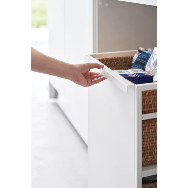 Valge metallist mobiilne riiul 42x60 cm Tower - YAMAZAKI-image-1