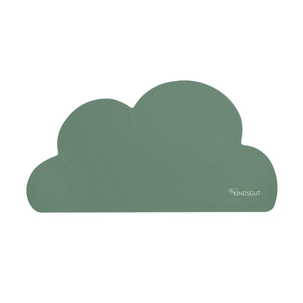 Roheline silikoonist taldrikutekk Cloud, 49 x 27 cm - Kindsgut