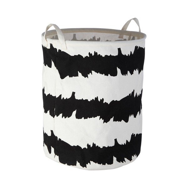 Mustvalge riidest pesukorv Harga - Premier Housewares-image-1