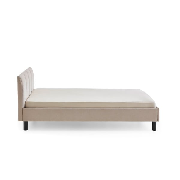 Beež polsterdatud üheinimesevoodi ilma liistudeta 120x200 cm Joker - Meise Möbel-image-2