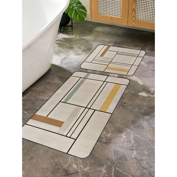 Helepruunid vannitoamatid 2 tk 60x100 cm - Mila Home-image-3