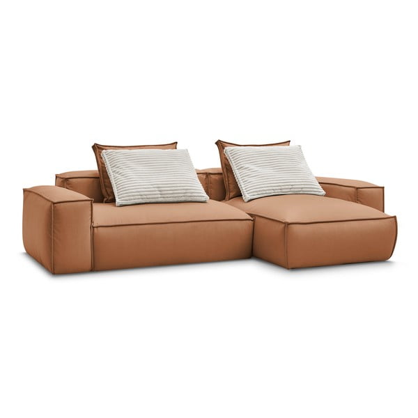 Oranž kunstnahast nurgadiivan (muutuv nurk) Boheme - Bobochic Paris-image-3