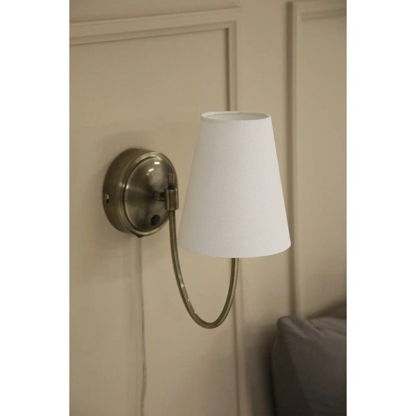 Valge/messingvärvi seinavalgusti pistikupesale Amar - Markslöjd-image-2