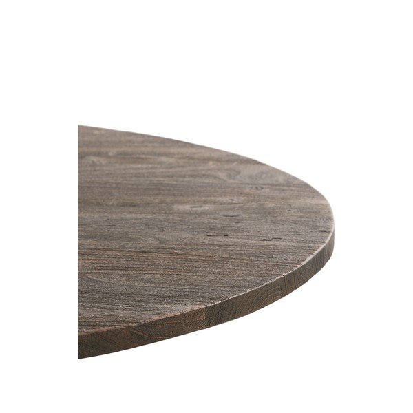 Must-tumepruun ümmargune söögilaud akaatsiaplaadiga ø 120 cm Turi - Light & Living-image-4