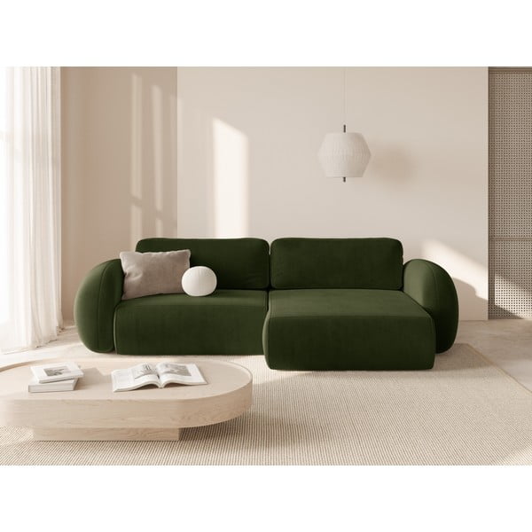  Roheline sametist lahtikäiv hoiuruumiga nurgadiivan Tonale – Cosmopolitan Design-image-1