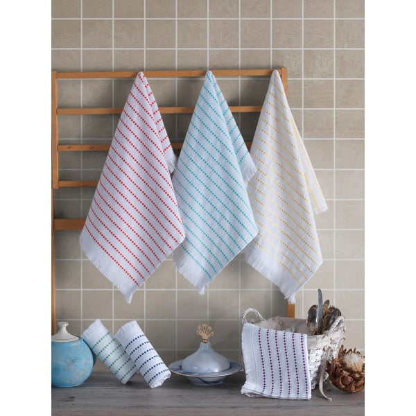 Puuvillased rätikud 6tk komplektis 40x60 cm Fabia - Foutastic-image-1