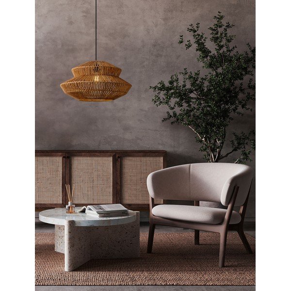 Naturaalse värviga köiest ripplamp, läbimõõduga 50 cm Nua - Nova Luce-image-2