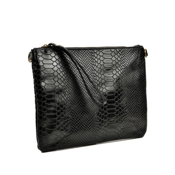 Černá kožená kabelka Luisa Vannini Dahlia Black-image-1