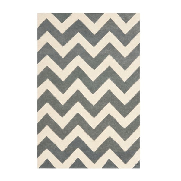 Vlněný koberec Safavieh Crosby Middle Grey, 182 x 121 cm