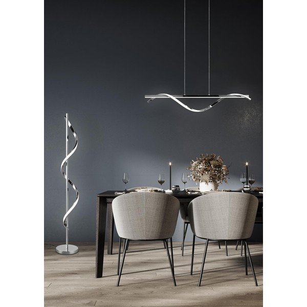 LED-põrandavalgusti läikiv hõbedane (kõrgus 120 cm) Isabel - Reality-image-1