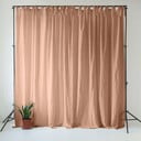 Roosa/pruun linane kardin 140x250 cm Cafe Creme - Linen Tales