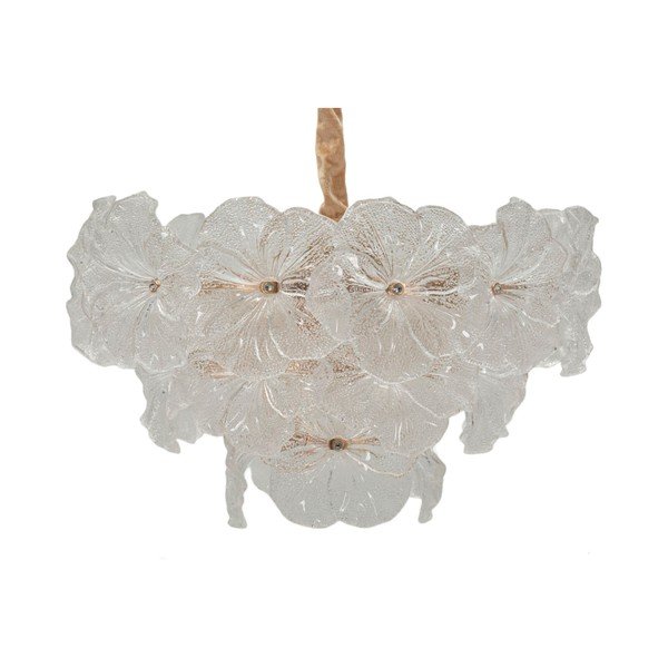 Kuldse värvi metallist ripplamp klaasist varjuga, läbimõõduga 47 cm Ibiscus - Mauro Ferretti-image-2
