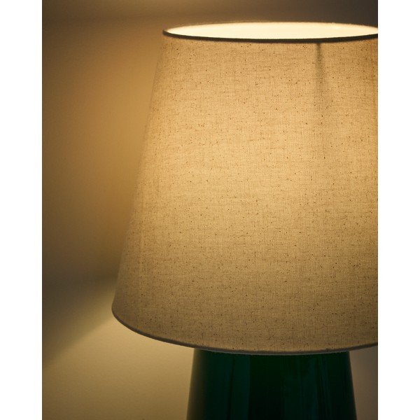 Roheline/elevandiluust keraamiline laualamp (kõrgus 45,5 cm) Odra - Kave Home-image-2