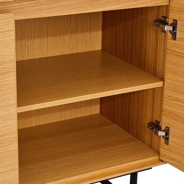 Hnědá vitrína v dekoru dubového dřeva Furnhouse Tokyo-image-4