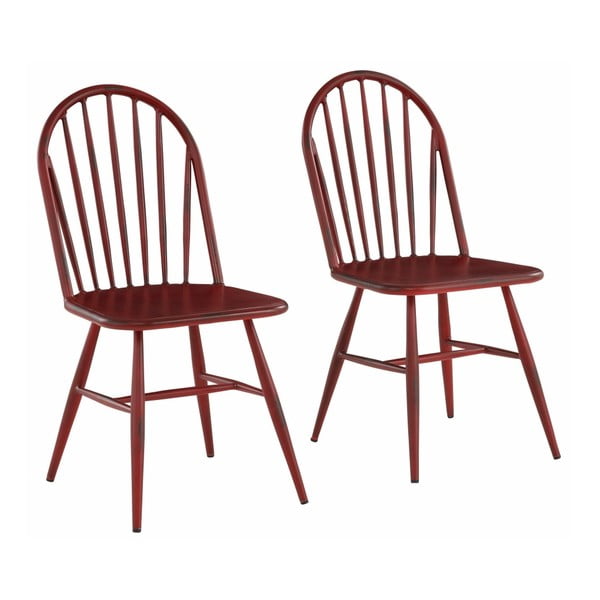 Sada 2 červených bukových židlí Støraa Alexis