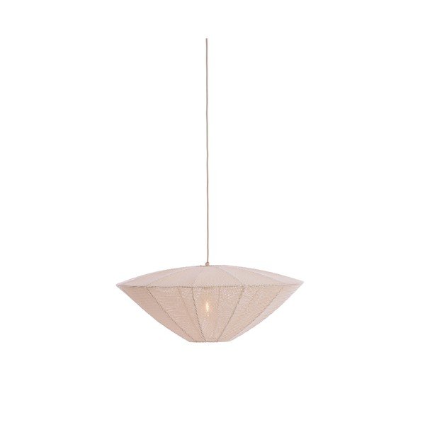 Kreemikas ripplamp kangast varjuga Satilla - Light & Living-image-1
