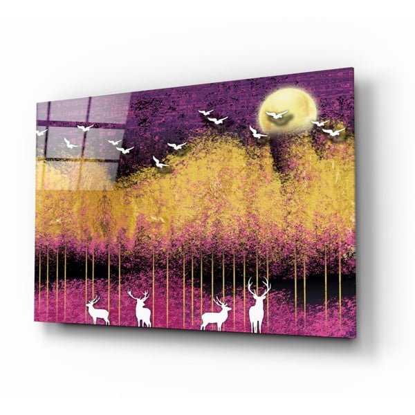 Klaasimaal, 72 x 46 cm Birds and Deers - Insigne