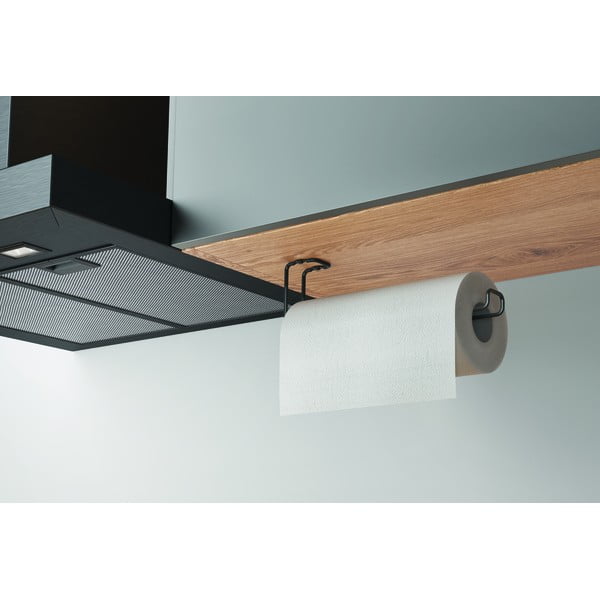 Must majapidamispaberi hoidja seinalekinnituv roostevaba teras – Metaltex-image-1