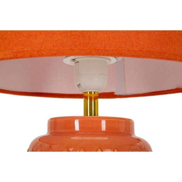 Oranž keraamiline laualamp tekstiilist varjuga (kõrgus 44 cm) - Mauro Ferretti-image-4