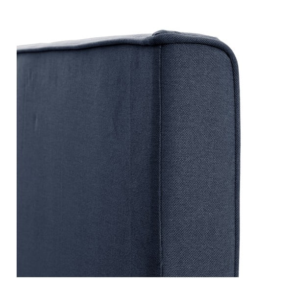 Modrá postel s černými nohami Vivonita Kent, 160 x 200 cm-image-1