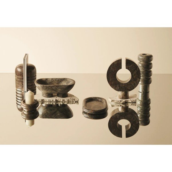 Roheline marmorvaas (kõrgus 25 cm) Fazio - Premier Housewares-image-2