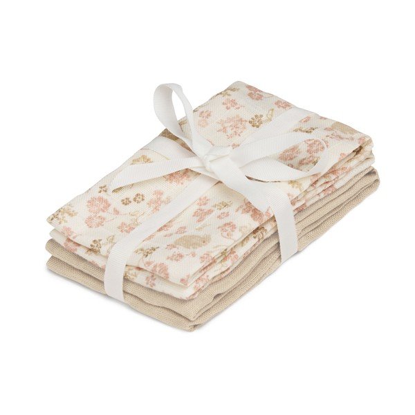 Beežid orgaanilisest puuvillast pesulapid 4tk komplektis 30x30 cm Augusta - Cam Cam Copenhagen